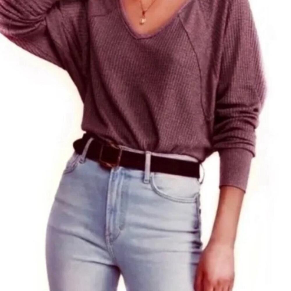 New ~ FREE PEOPLE ~ Santa Clara Thermal Top ~ Classic ~ S FALL